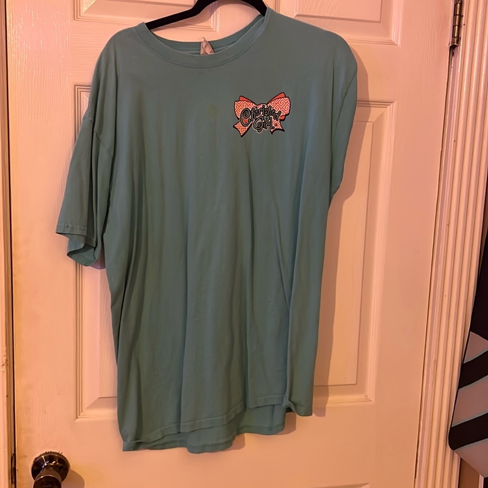 Teal shirt